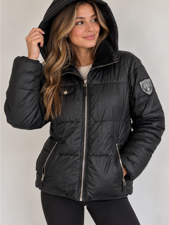 Obermeyer Jackets & Blazers - Obermeyer Black Puffer Ski Jacket XL 18-20 Winter Snow Coat Fleece Collar Hooded
